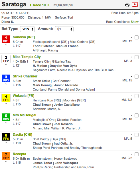 NYRA Bets Wagering Pad